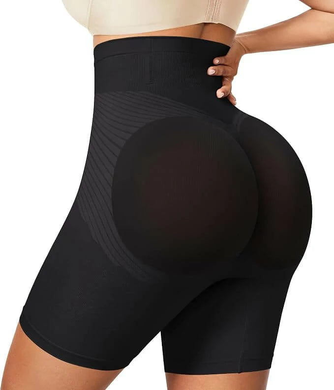 Women's High Waist Steel Bones 3D Contour Shapewear Shorts Tummy Control