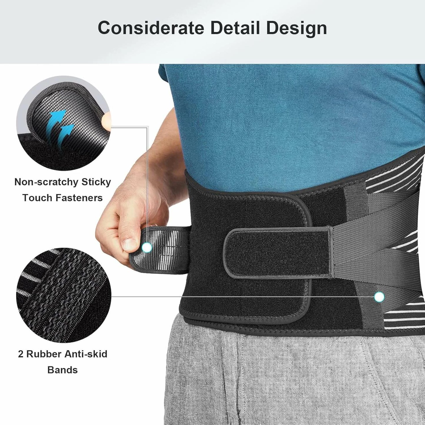 Men's Double-Layer Breathable Back Support Belt
