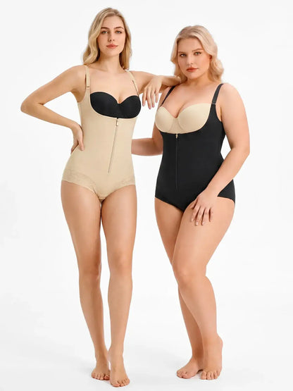 Women's Open Bust Bodysuit Tummy Control Butt Lift