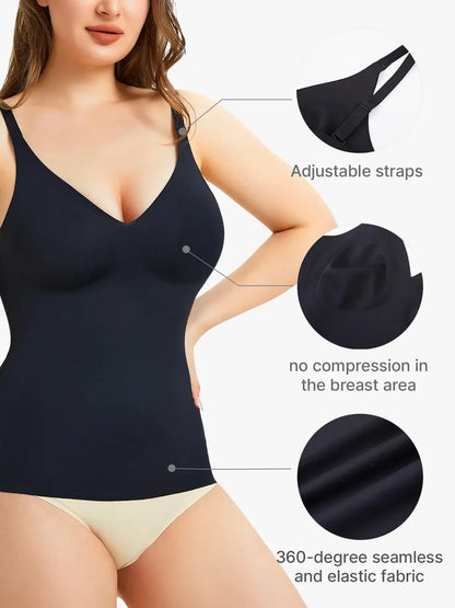 Women's V Neck Shapewear Cami Tummy Control