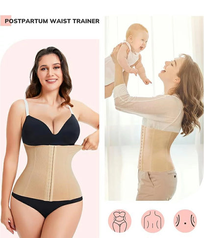 Women's Steel Boned Postpartum Waist Trainer Tummy Control