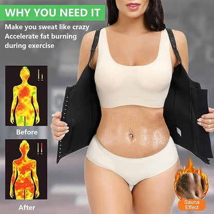 Women's Zipper Corset Vest for Tummy Control