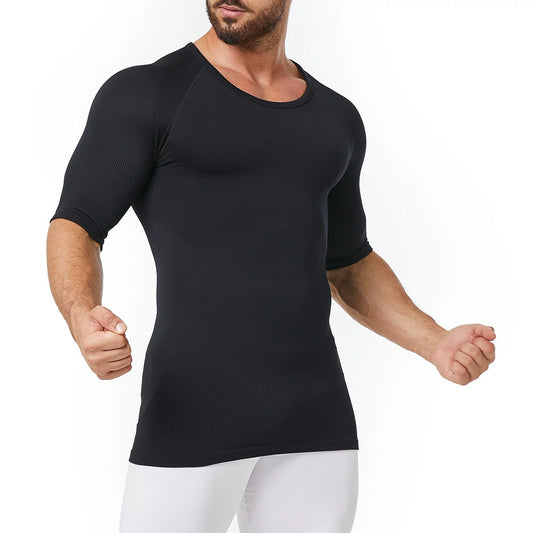 Men's Short Sleeve Compression Shirt Body Shaper