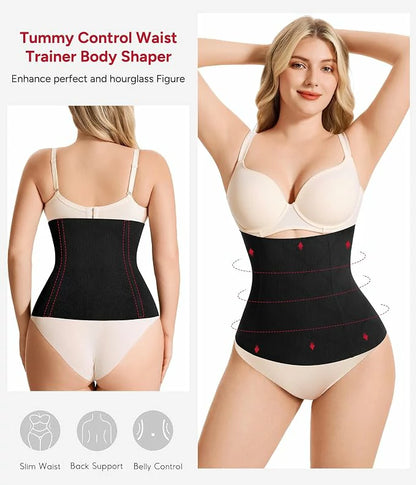 Women's Pull On Steel Boned Waist Trainer Tummy Control