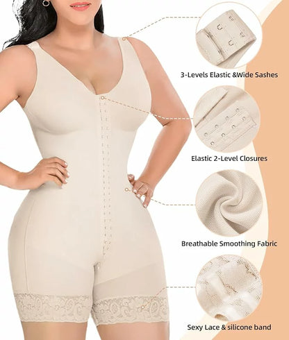 Women's Colombian Fajas Bodysuit Tummy Control Butt Lift