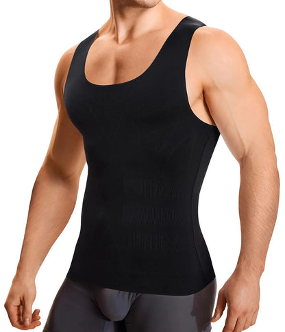 Men's Compression Tank Top Tummy Control Chest Smoothing