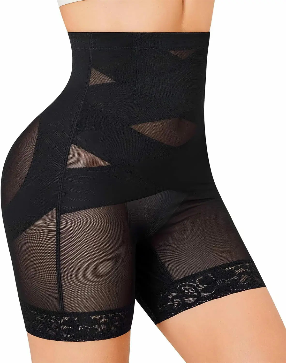 Women's High Waist Steel Bones Shapewear Shorts Tummy Control