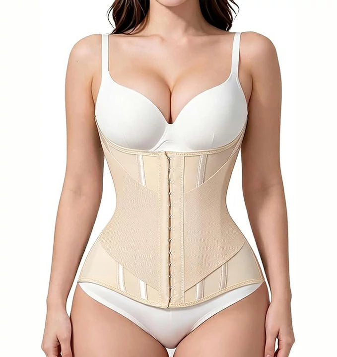 Women's Sweat Waist Trainer Corset with 11 Steel Bones