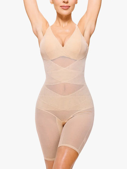 Women's V-Neck Bodysuit Tummy Control Butt Lift
