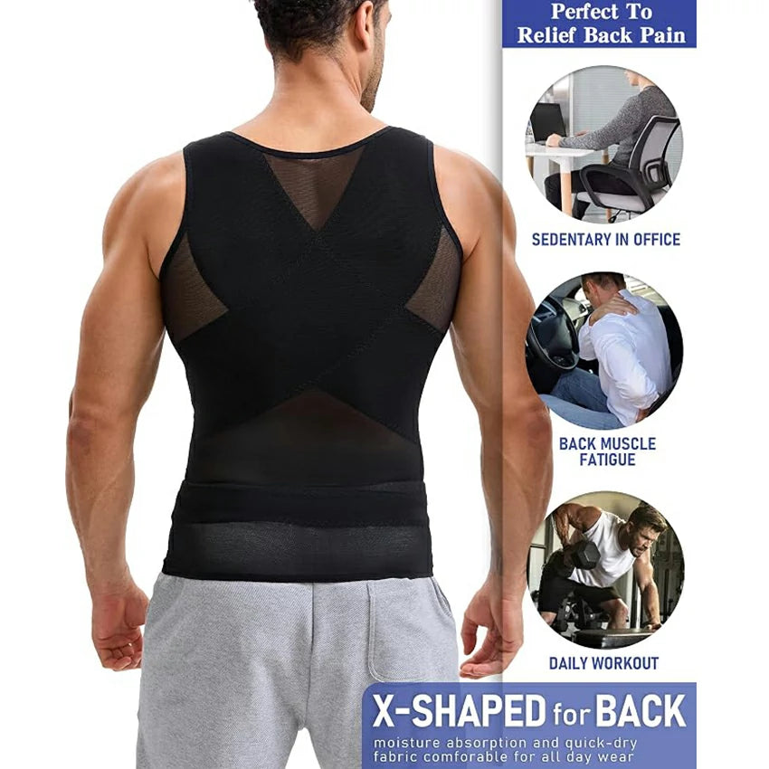 Men's Breathable Thin Mesh Compression Tank