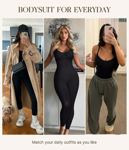 Women's Seamless Shapewear Leggings Bodysuit Tummy Control