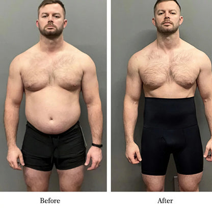 Men's High-Waist Compression Shorts Tummy Control