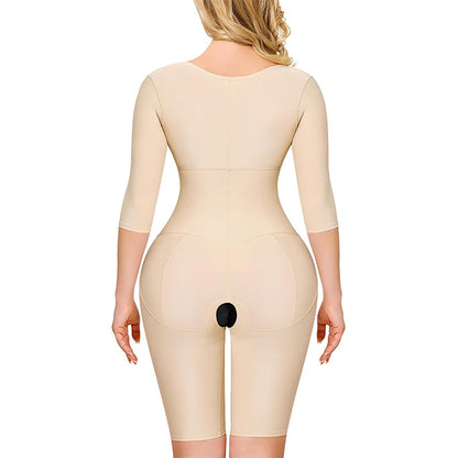 Women's Short Sleeve Bodysuit Tummy Control Arm Compression