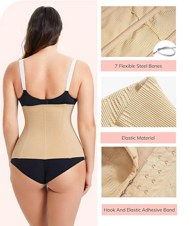 Women's Steel Boned Postpartum Waist Trainer Tummy Control