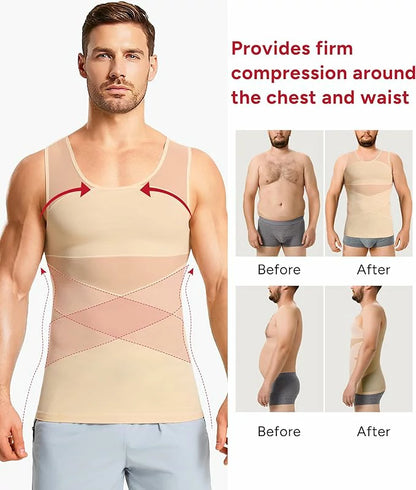 Men's Compression Tank Top Mesh Double-Layer