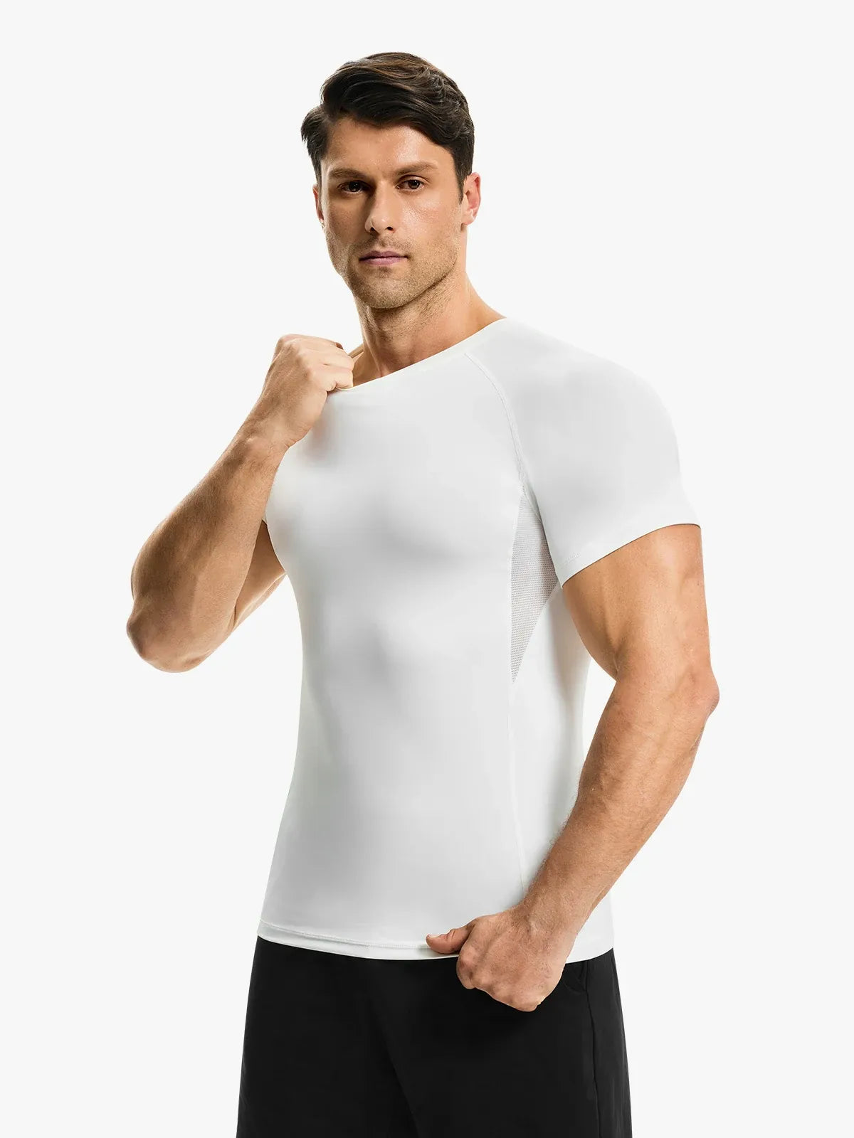 Men's Quick-Dry Gym Compression Shirt Short Sleeve