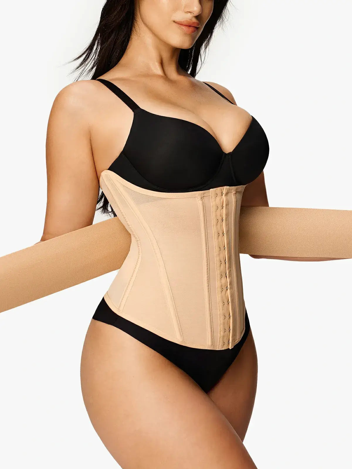 Women's Steel Boned Mesh Waist Trainer Tummy Control