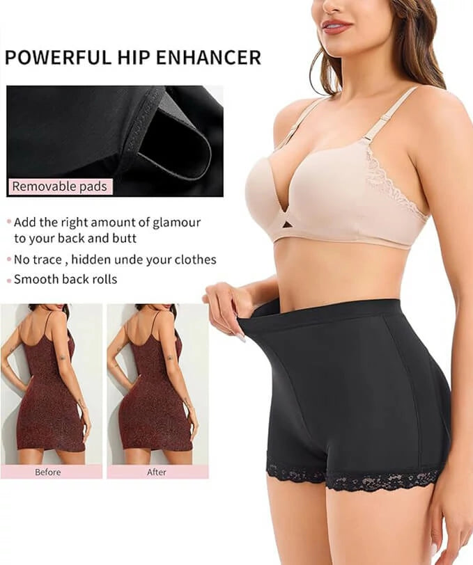 Women's Mid-Rise Padded Hip Enhancer Boyshorts