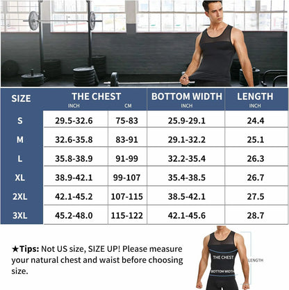 Men's Compression Vest w/ Waist Trimmer Belt (2-Pack)