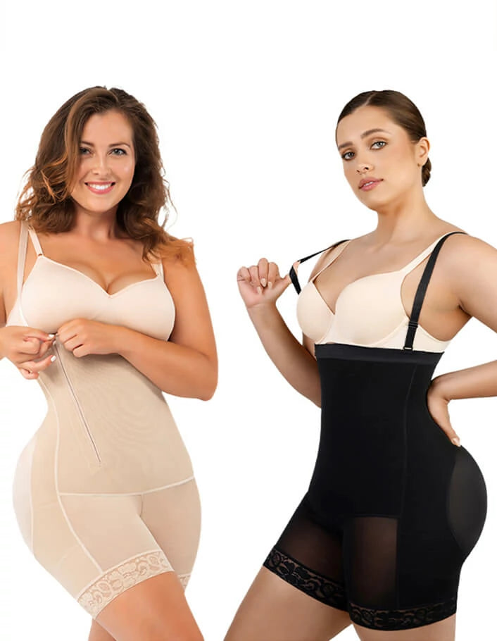 Women's Faja Colombianas Side Zip Bodysuit Tummy Control