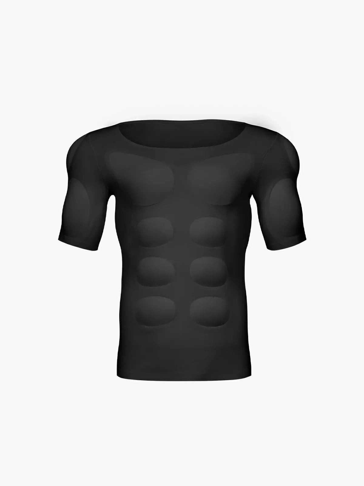 Men's Padded Muscle Compression Shirt Short Sleeve
