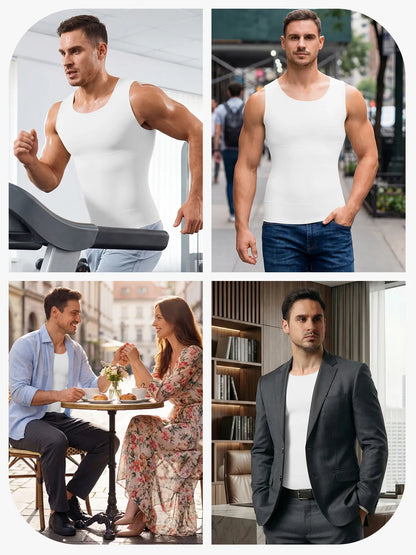 Men's Honeycomb Compression Shapewear Vest (2-Pack)