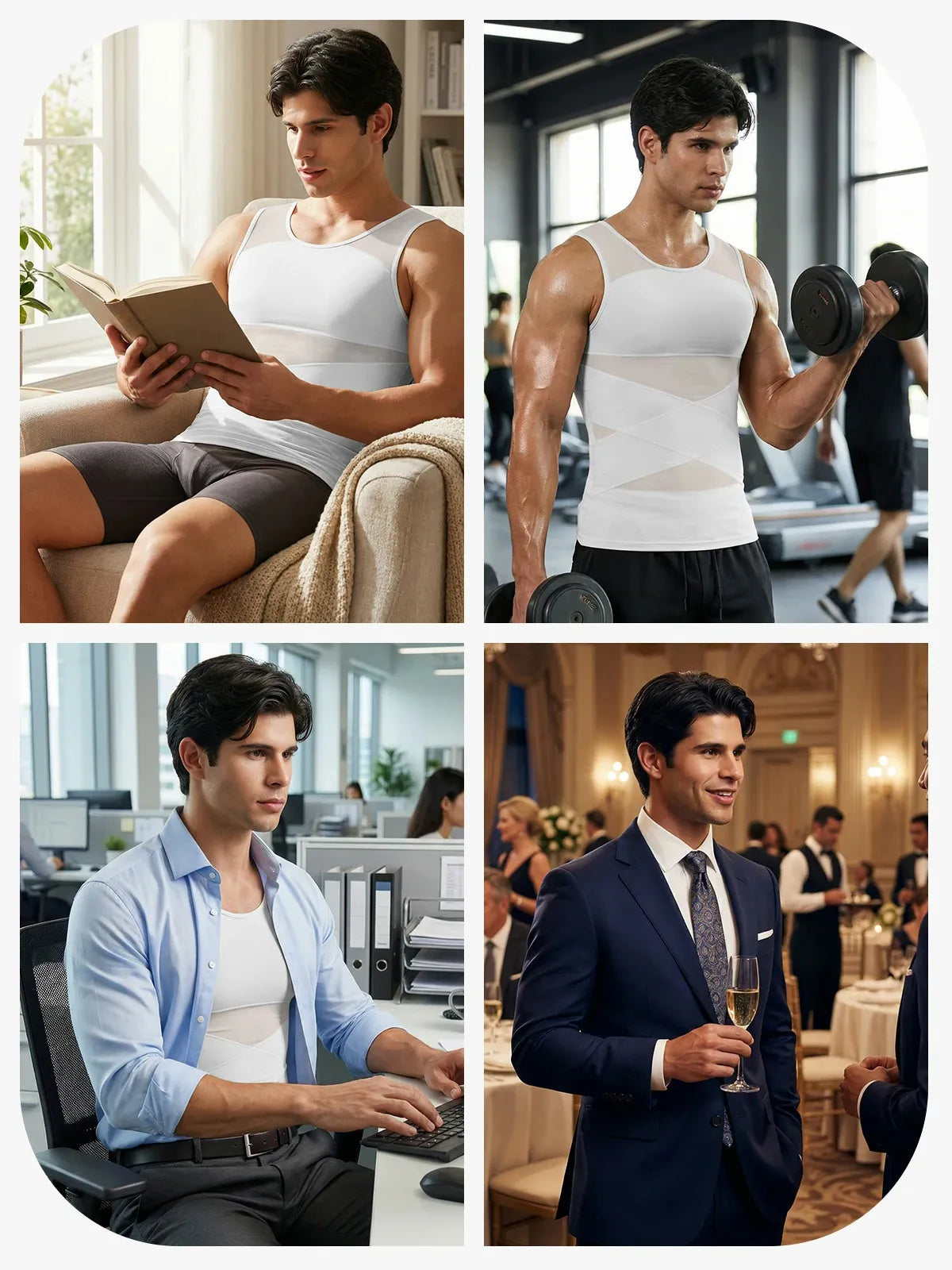 Men's Mesh Compression Tank Top (2-Pack)