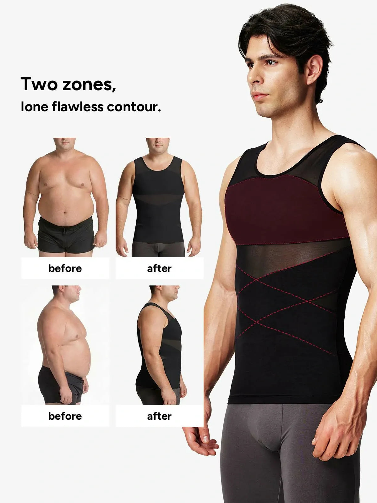 Men's Mesh Compression Tank Top (2-Pack)