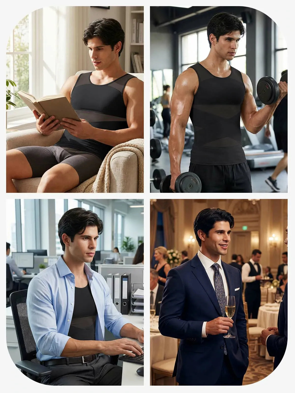Men's Mesh Compression Tank Top (2-Pack)