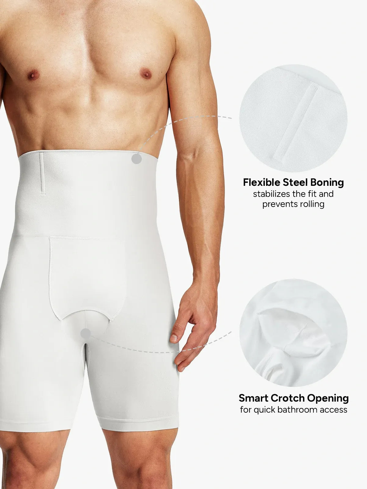 Men's High-Waist Tummy Control Compression Shorts