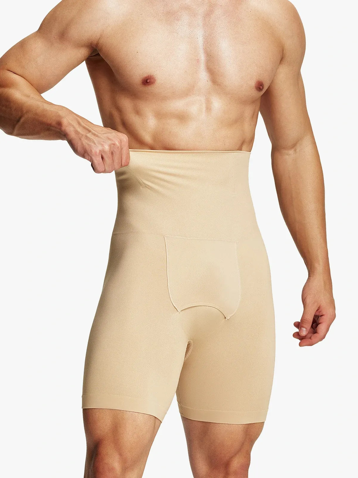Men's High-Waist Tummy Control Compression Shorts