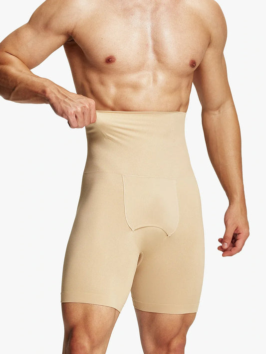 Men's High-Waist Tummy Control Compression Shorts
