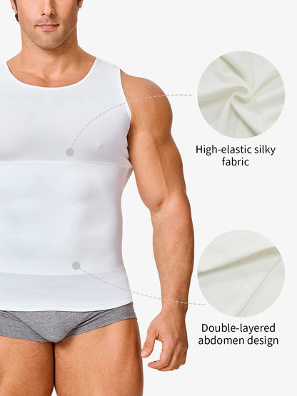 Men's Honeycomb Compression Shapewear Vest (2-Pack)