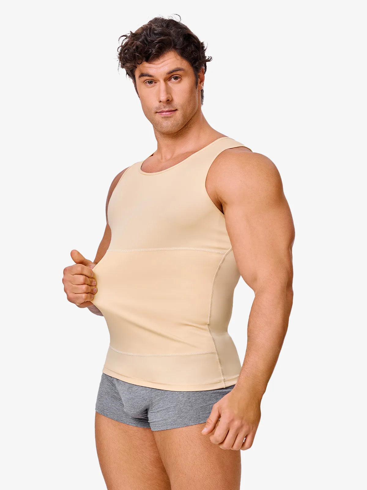 Men's Firm Compression Undershirt — skin-tone