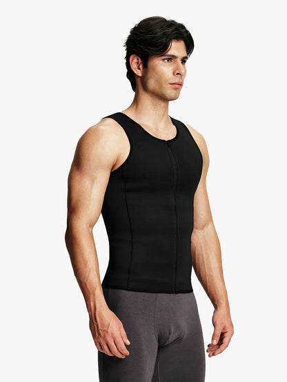 Men's Tummy Control Shapewear Undershirt w/ Adj Hooks