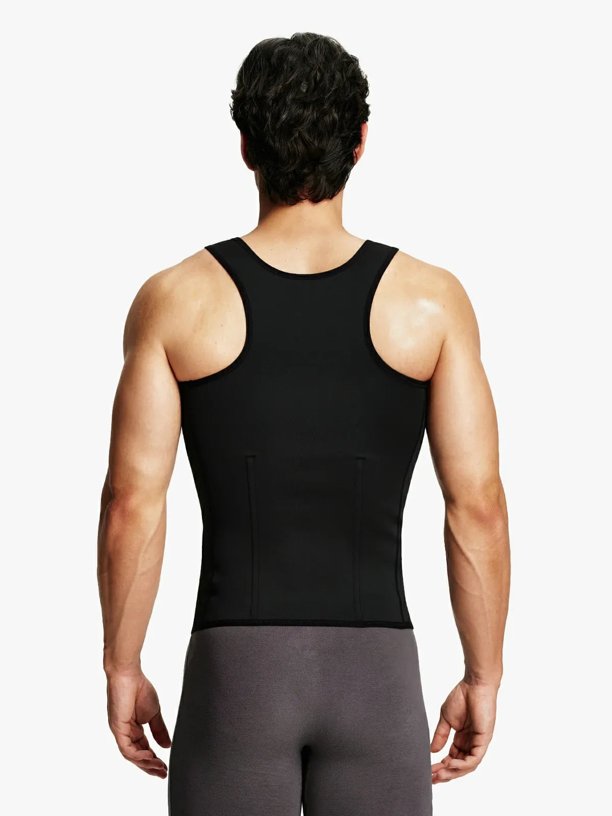 Men's Tummy Control Shapewear Undershirt w/ Adj Hooks