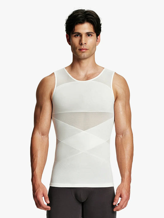Men's Mesh Tummy Control Compression Tank Top