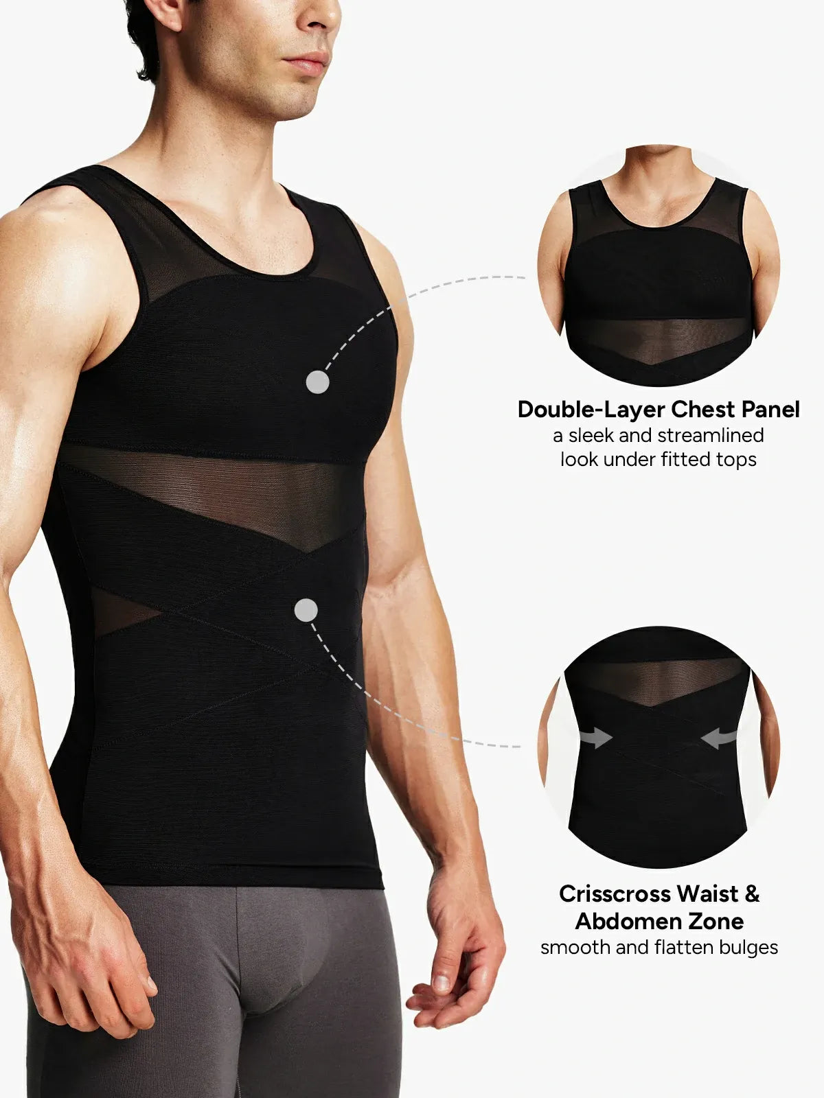 Men's Mesh Compression Tank Top (2-Pack)