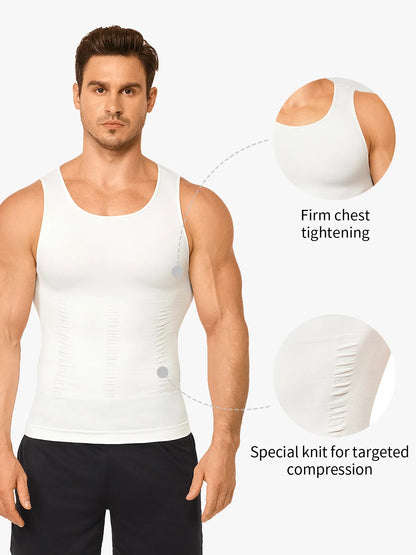 Men's Firm Compression Body Shaper Vest (2-Pack)