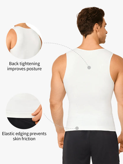 Men's Firm Compression Body Shaper Vest (2-Pack)