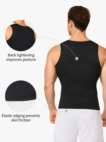 Men's Firm Compression Body Shaper Vest (2-Pack)