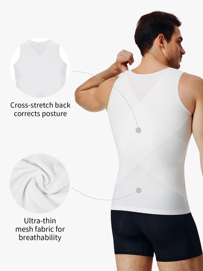 Men's Seamless Breathable Tummy Control Tank Top (2-Pack)