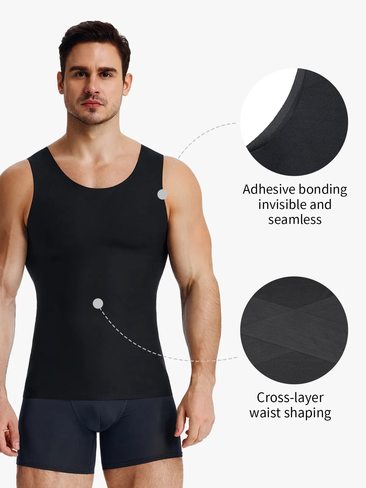 Men's Seamless Breathable Tummy Control Tank Top