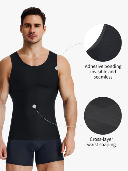 Men's Seamless Breathable Tummy Control Tank Top (2-Pack)
