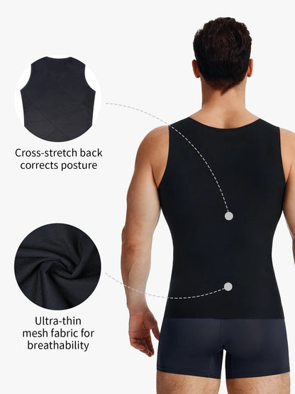 Men's Seamless Breathable Tummy Control Tank Top (2-Pack)