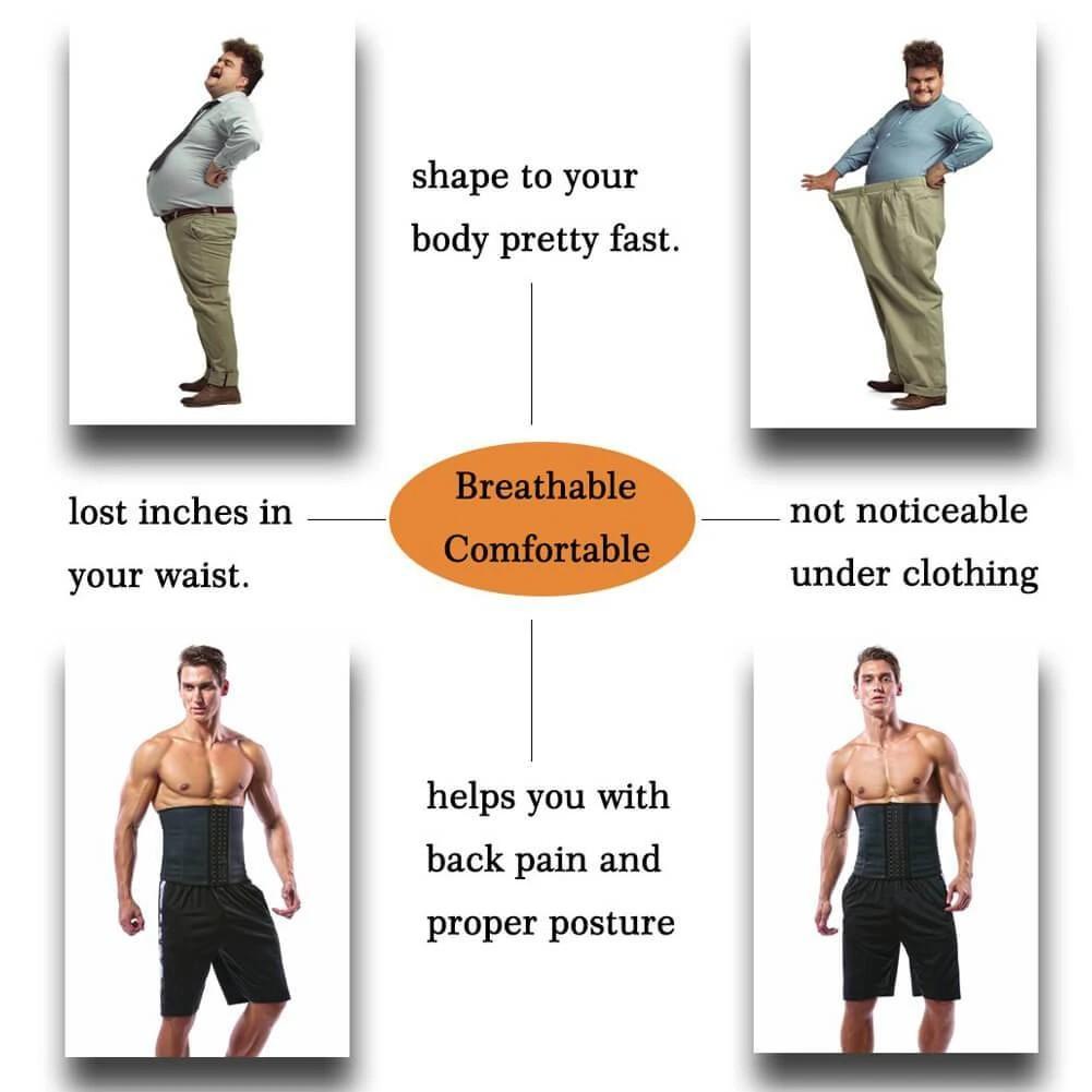 Men Fat Burning Waist Trainer Belt