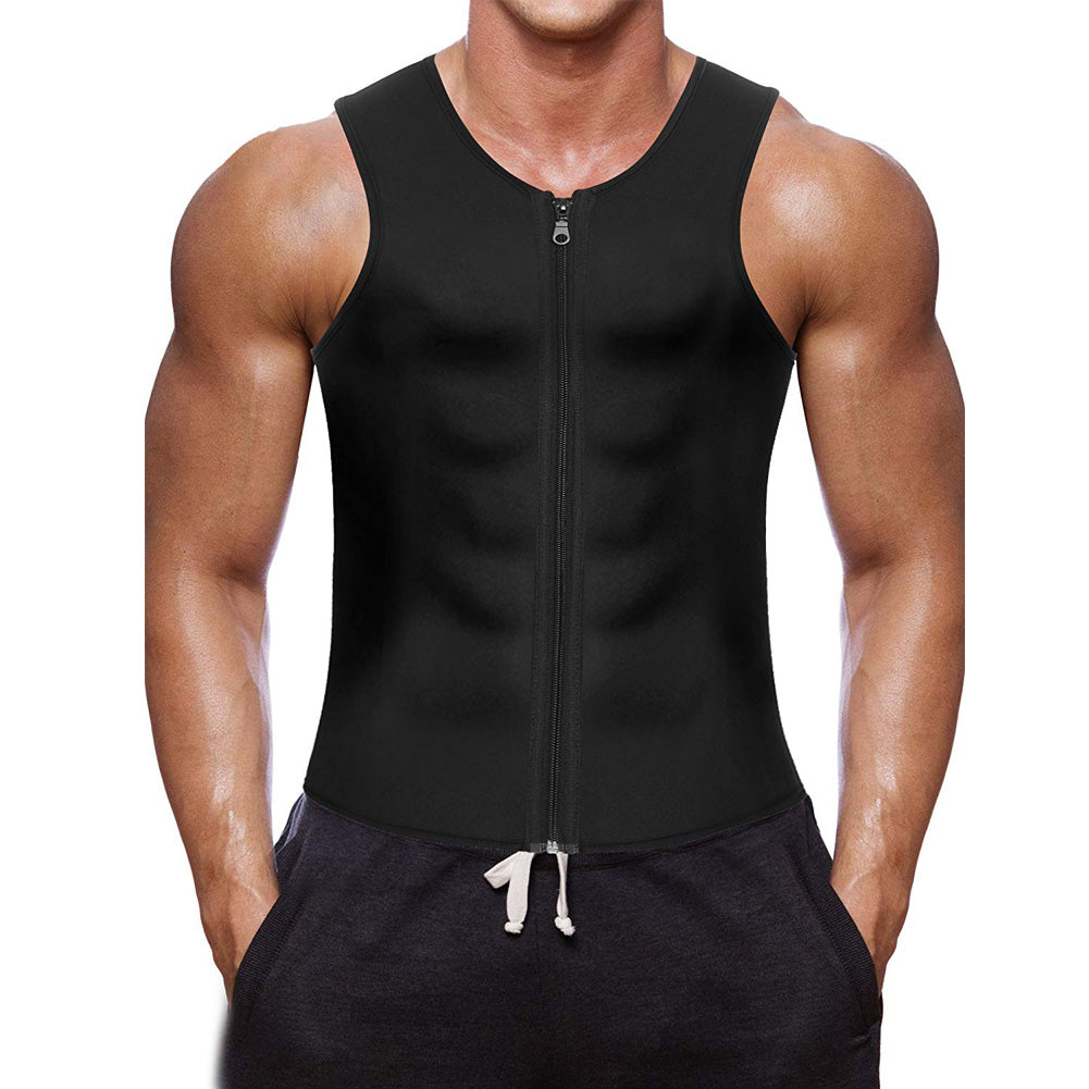 Men's Neoprene Sauna Sweat Vest with Zipper
