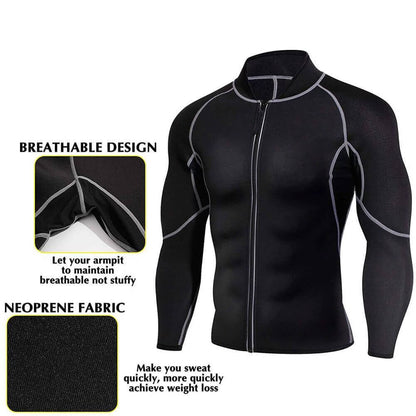 Men's Neoprene Sauna Sweat Jacket