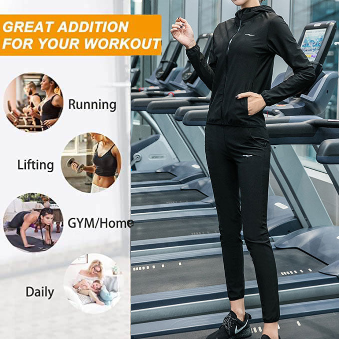 Women Hot Sweat Sauna Suit Workout Long Sleeve Tops