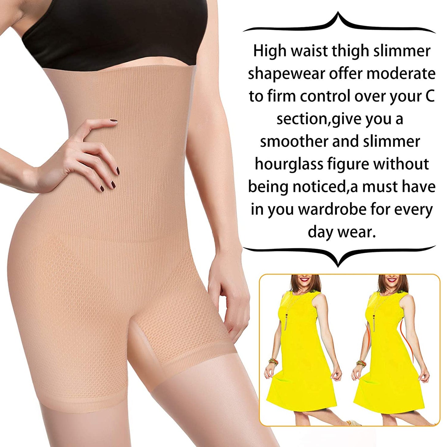 Hi-Waist Butt Lifter Thigh Slimmer
